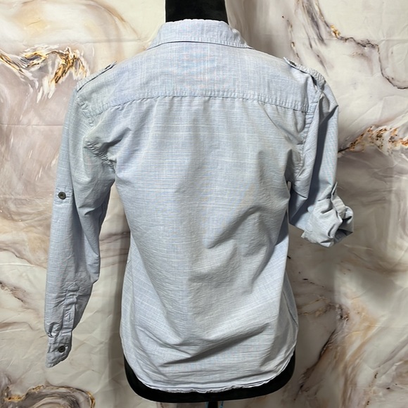 Paper Denim and Cloth Girls Button Down Adjustable Sleeve Collared Size 10/12 - Picture 9 of 16